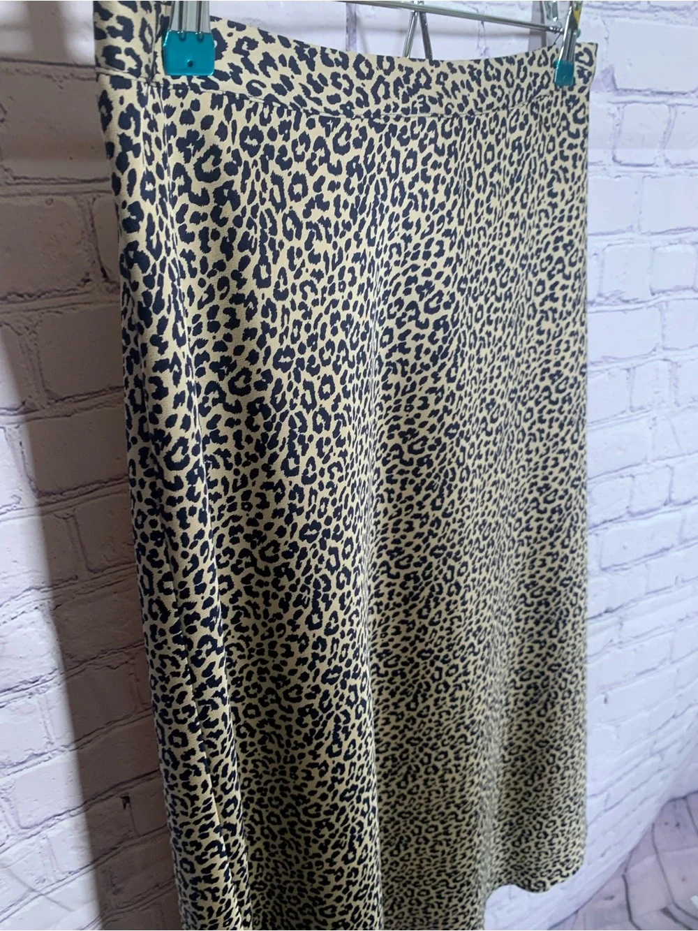 J.Crew Womens Midi Cheetah Print Slip Skirt Tan Black S Preppy Casual Business